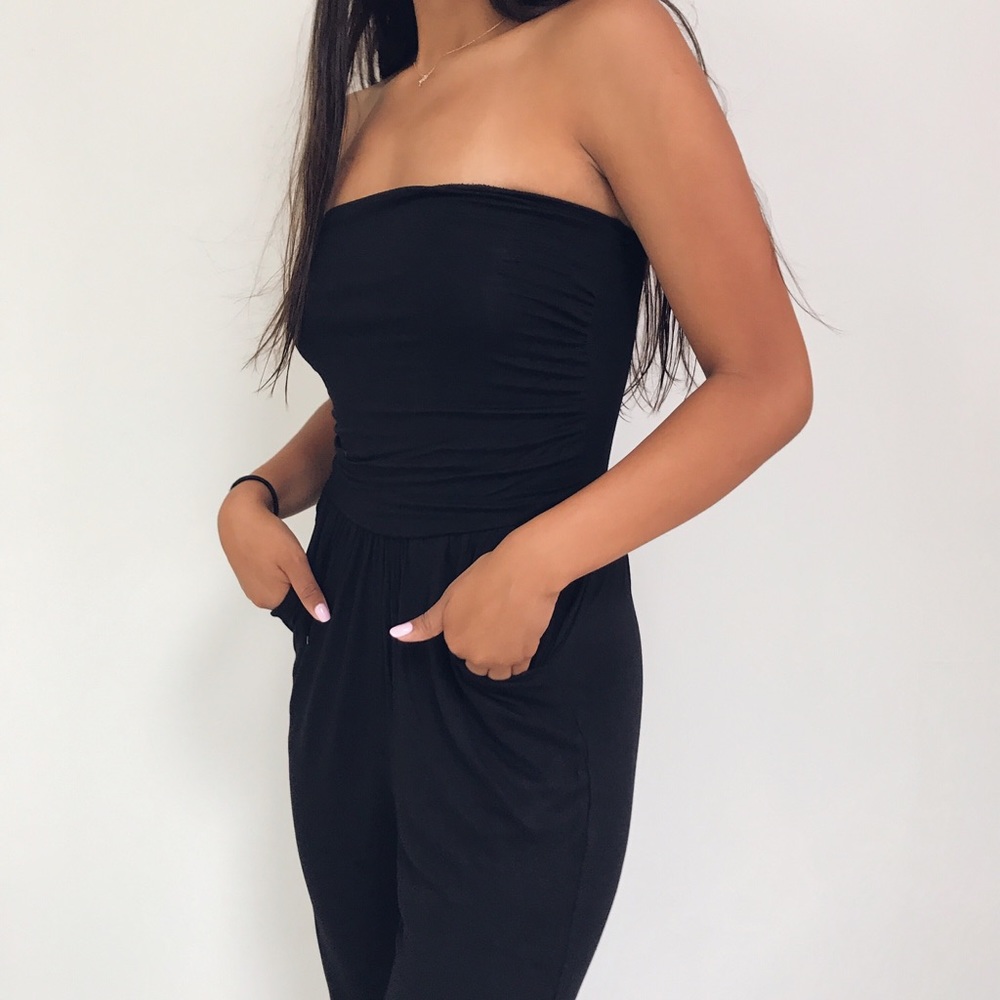LAST 🆕 Genesis - Black Tube Top Jumpsuit - Picture 3 of 7